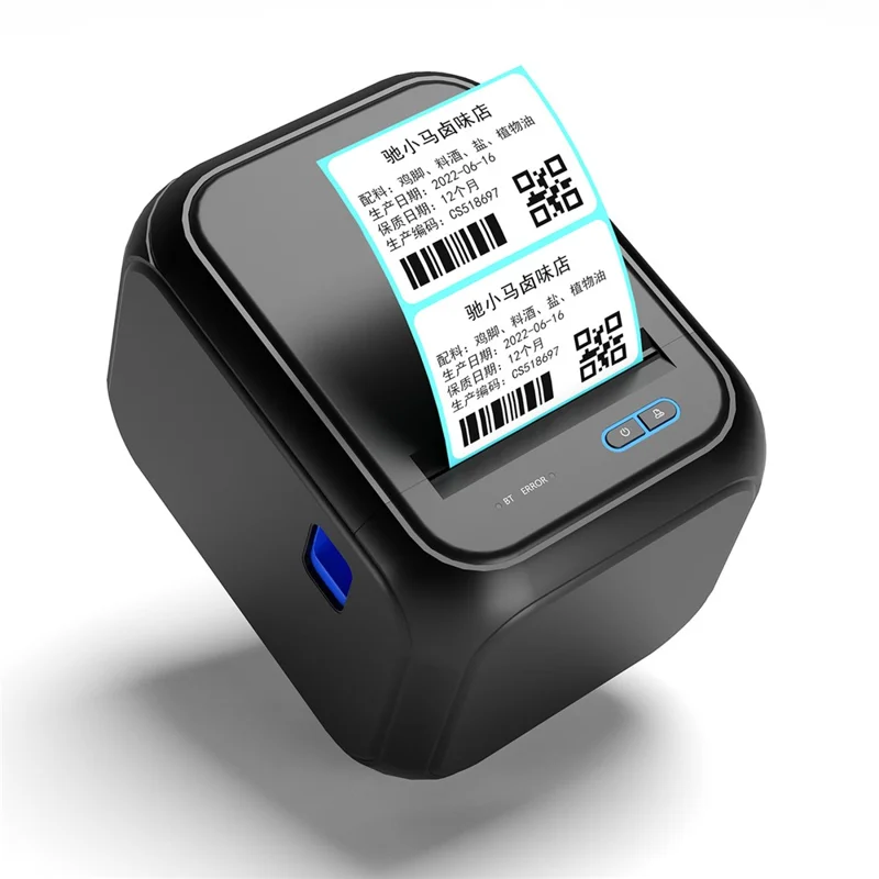 K30A Thermal Label Printer 20-84mm Bluetooth-compatible Barcode Label Maker, USB Type for Shipping Packages - EU Plug