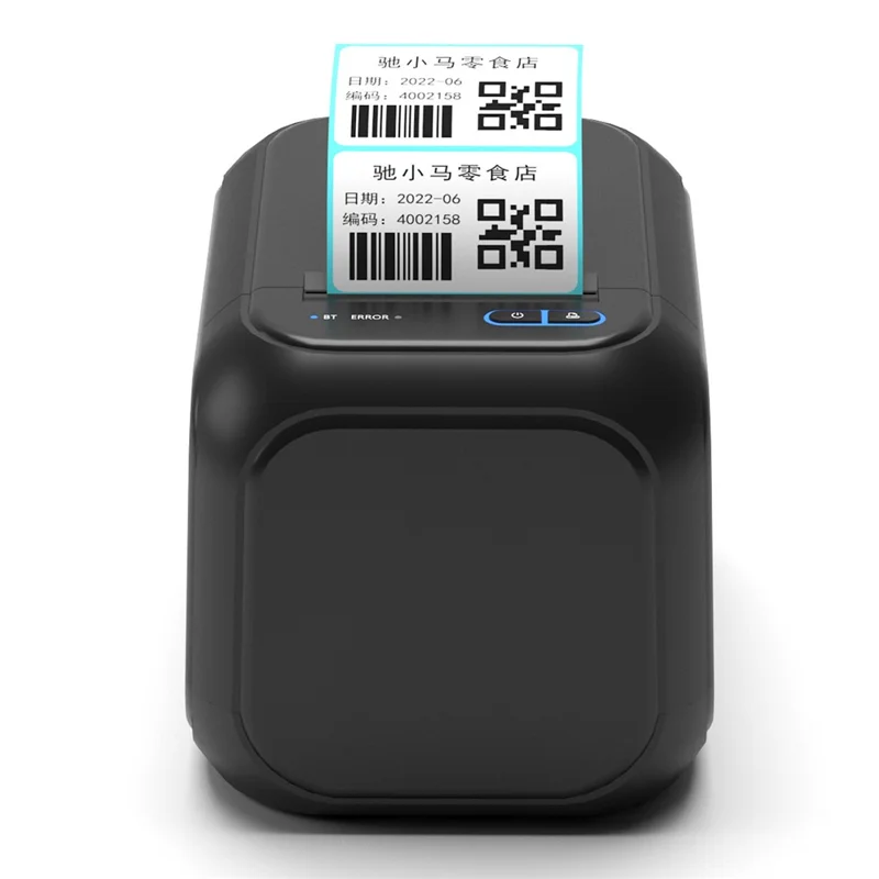 K30A Thermal Label Printer 20-84mm Barcode Label Maker, USB+Bluetooth-compatible Type for Shipping Packages - UK Plug