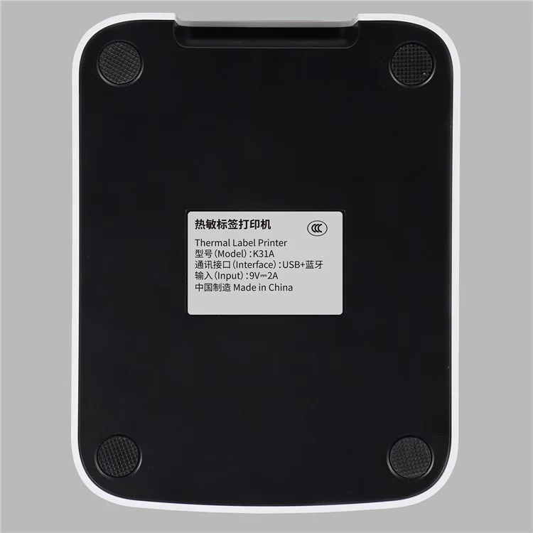 K31A Thermal Desk Label Printer 203DPI Barcode Label Maker, USB Type for Barcodes Address - UK Plug