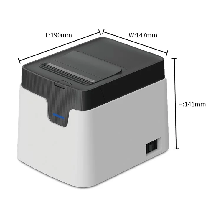 K31A Thermal Desk Label Printer 203DPI Barcode Label Maker, USB Type for Barcodes Address - UK Plug