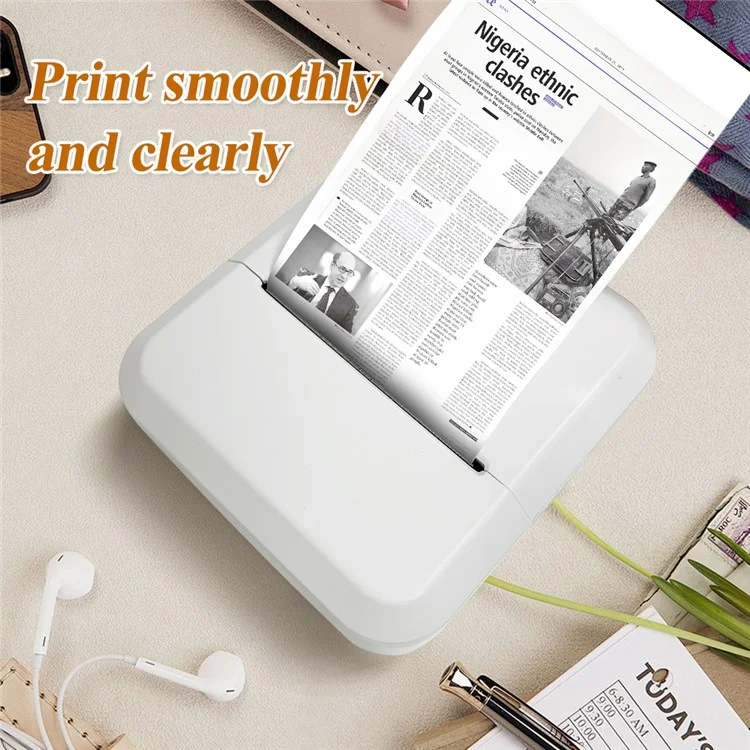 MARKLIFE S2 Bluetooth-compatible Thermal Label Printer Ink-Less Label Maker Machine for Small Business Home Office - White