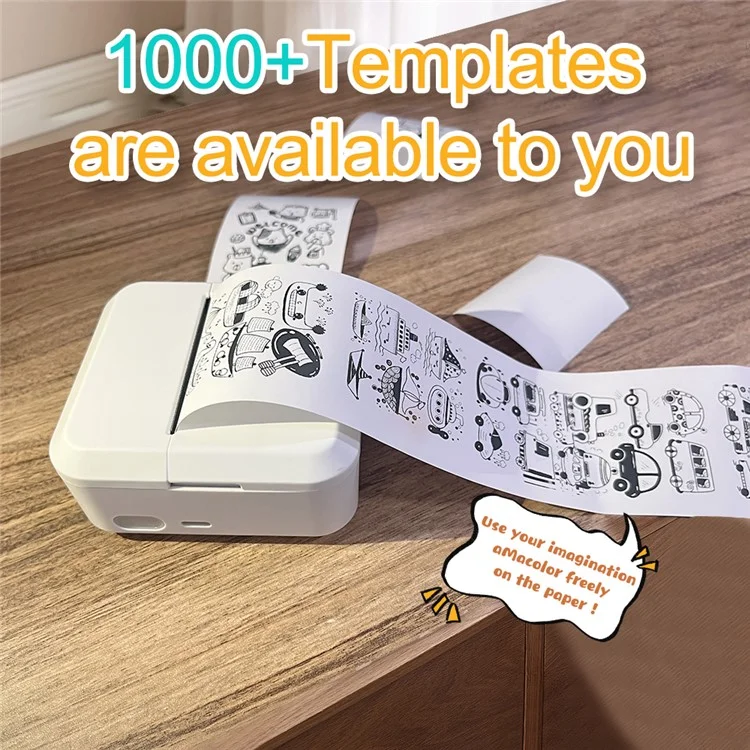 MARKLIFE S2 Bluetooth-compatible Thermal Label Printer Ink-Less Label Maker Machine for Small Business Home Office - White