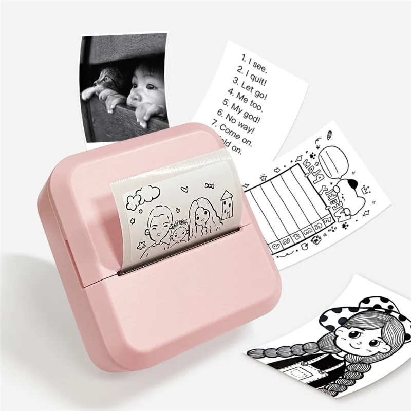 MARKLIFE S2 Bluetooth-compatible Thermal Label Printer Ink-less Label Maker Machine for Small Business Home Office - Pink