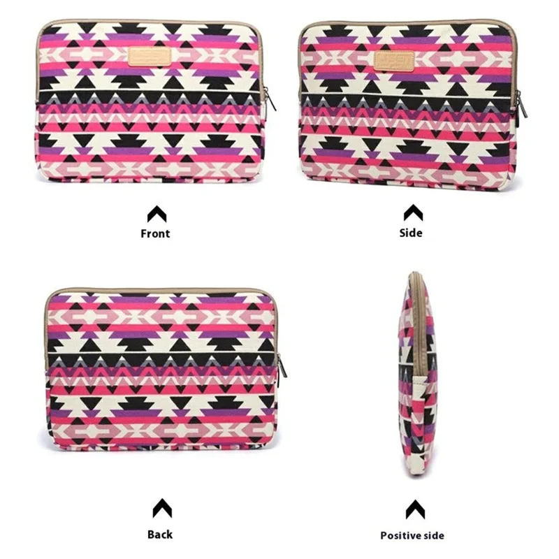 LISEN Geometric Pattern Design Carrying Case for 13-Inch Laptops Storage Bag, 34.5 x 24 x 1.5cm - Rose Texture