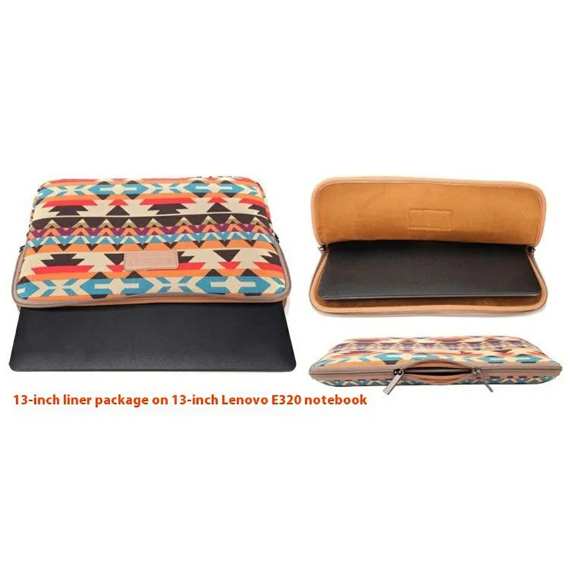 LISEN Geometric Pattern Design Carrying Case for 13-Inch Laptops Storage Bag, 34.5 x 24 x 1.5cm - Rose Texture