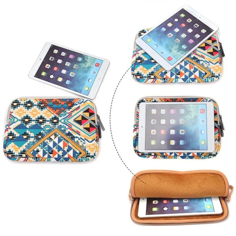 LISEN Geometric Pattern Design Carrying Case for 13-Inch Laptops Storage Bag, 34.5 x 24 x 1.5cm - Rose Texture