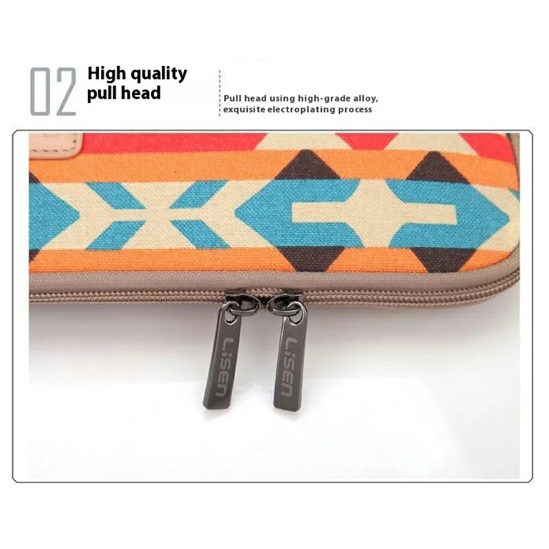 LISEN Geometric Pattern Design Carrying Case for 13-Inch Laptops Storage Bag, 34.5 x 24 x 1.5cm - Rose Texture