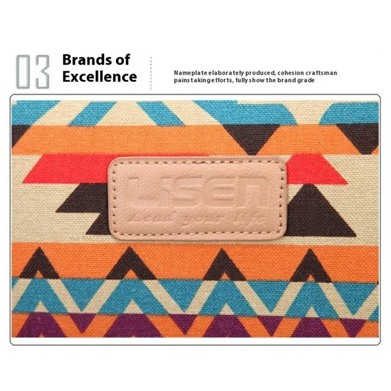 LISEN Geometric Pattern Design Carrying Case for 13-Inch Laptops Storage Bag, 34.5 x 24 x 1.5cm - Rose Texture