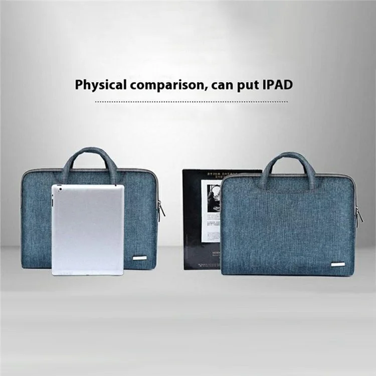 Lisen Business Style Carting Case Para Laptops de 13,3 Polegadas Bolsa de Armazenamento Portátil Com Mini Bolsa - Azul Escuro