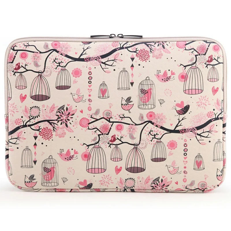 Lisen 39 x 27,5 x 1,5 cm de Transport Pour 15,6 Pouces Pour Ordinateur Portable Sac de Rangement Cartoon Motif de Modèle - Rose