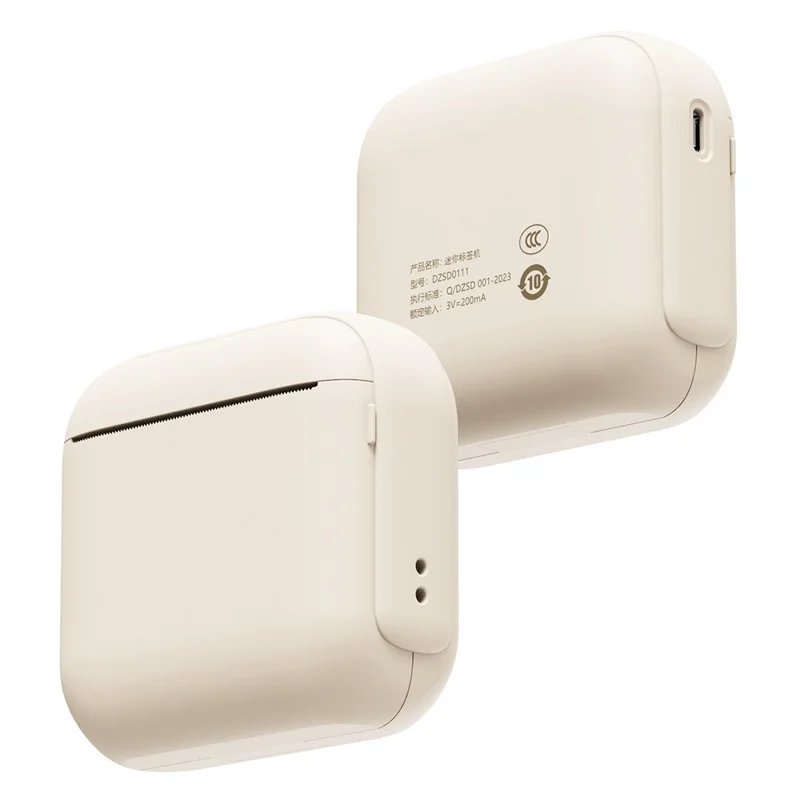 X6 Portable Mini Handheld Label Printer Thermal Printing Bluetooth-compatible Label Maker - Beige