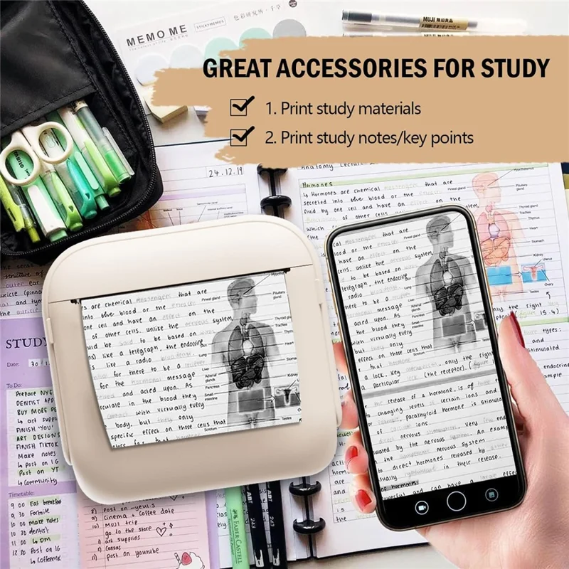 X6 Portable Mini Handheld Label Printer Thermal Printing Bluetooth-compatible Label Maker - Green