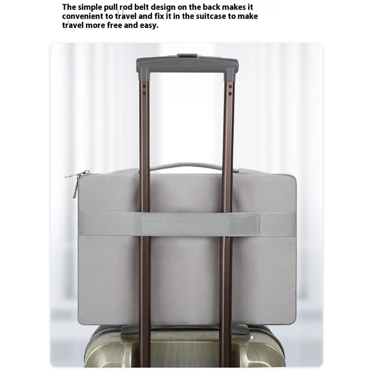 For 11.6-12.5 inch Laptop Carrying Case Polyester Splash-Proof Anti-Shock Portable Sleeve Bag - Grey