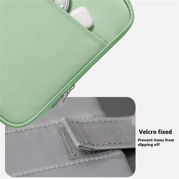For 7-8 inch E-Reader Carrying Case Polyester Splash-Proof Portable Tablet Sleeve Bag - Green