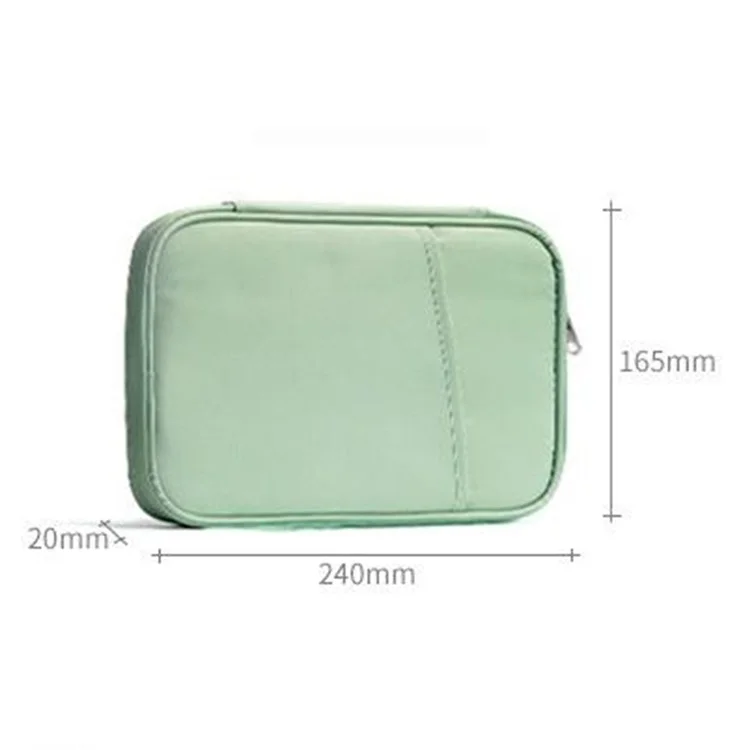 For 7-8 inch E-Reader Carrying Case Polyester Splash-Proof Portable Tablet Sleeve Bag - Green