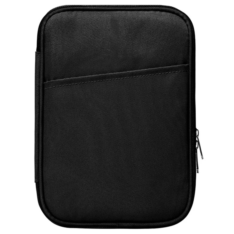 For 7-8 inch E-Reader Carrying Case Polyester Splash-Proof Portable Tablet Sleeve Bag - Black