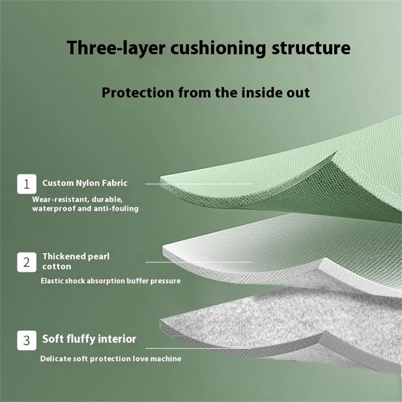 For 7-8 inch E-Reader Carrying Case Polyester Splash-Proof Portable Tablet Sleeve Bag - Black