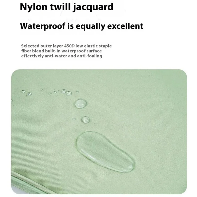 For 7-8 inch E-Reader Carrying Case Polyester Splash-Proof Portable Tablet Sleeve Bag - Black