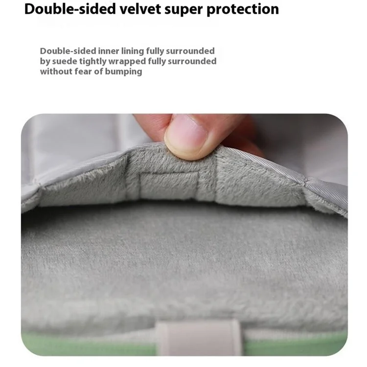 Capa de transporte para e-reader de 6-6,8 polegadas, em poliéster à prova de respingos, bolsa de transporte portátil para tablet - Verde