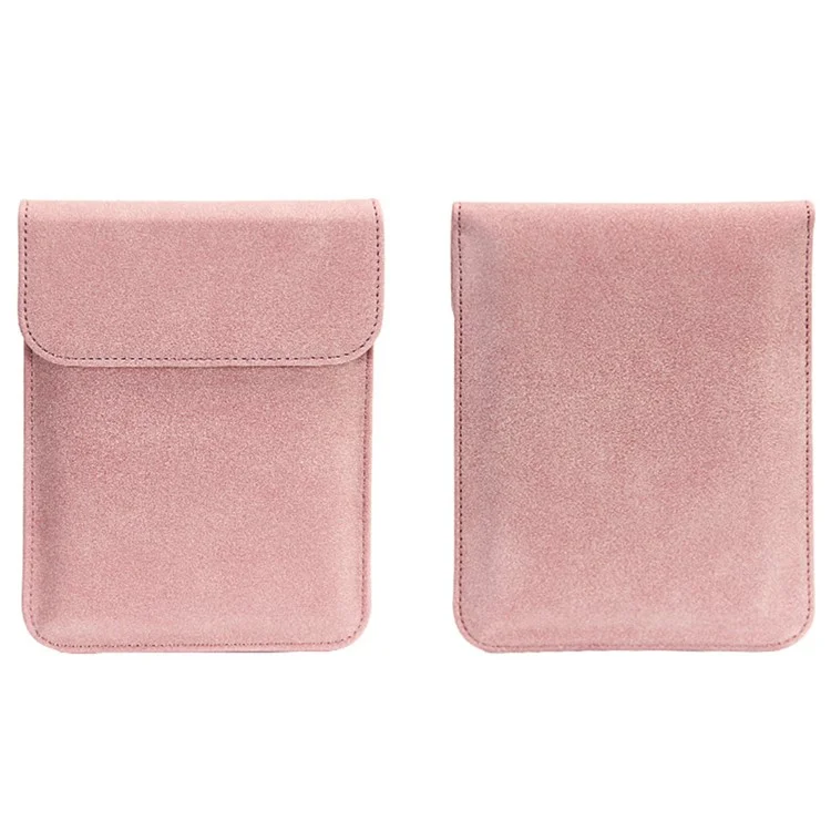 For 6 inch E-Reader Carrying Case PU Leather Portable Protective Bag Magnetic Closure - Pink