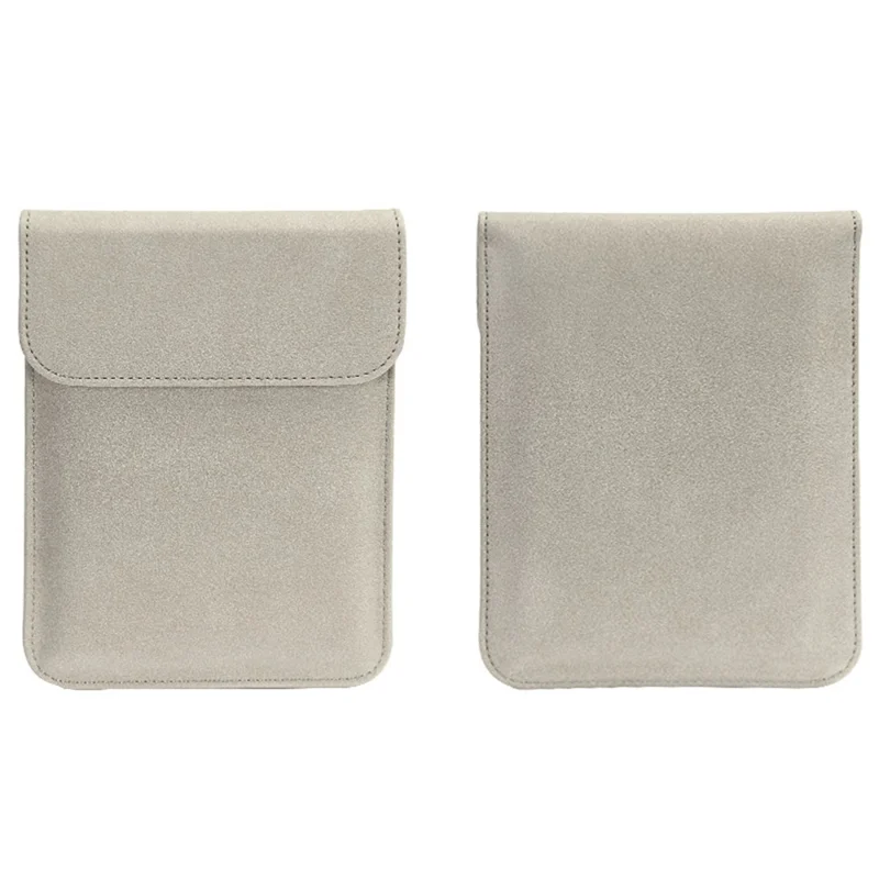 For 6 inch E-Reader Carrying Case PU Leather Portable Protective Bag Magnetic Closure - Light Grey