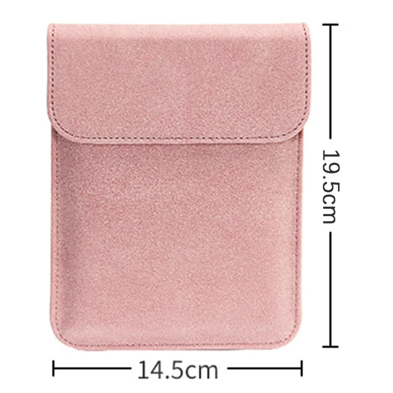 For 6 inch E-Reader Carrying Case PU Leather Portable Protective Bag Magnetic Closure - Light Grey