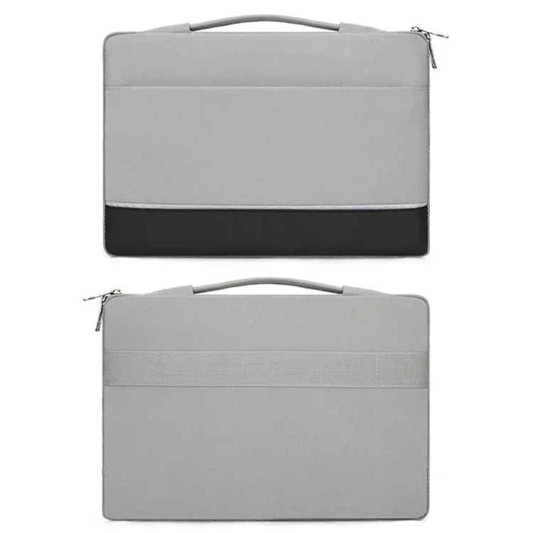 For 15.6 inch Laptop Carrying Case Polyester Splash-Proof Anti-Shock Portable Sleeve Bag - Grey
