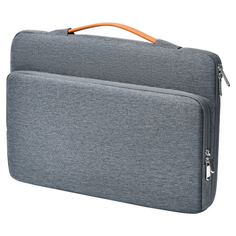 For 14 inch Laptop Carrying Case Oxford Cloth Wear Resistant Portable Sleeve Bag Business Style - Grey