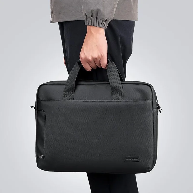 MARK RYDEN MR425 Oxford Cloth Briefcase Men Business Travel Laptop Handbag Crossbody Bag - Grey / 14-inch