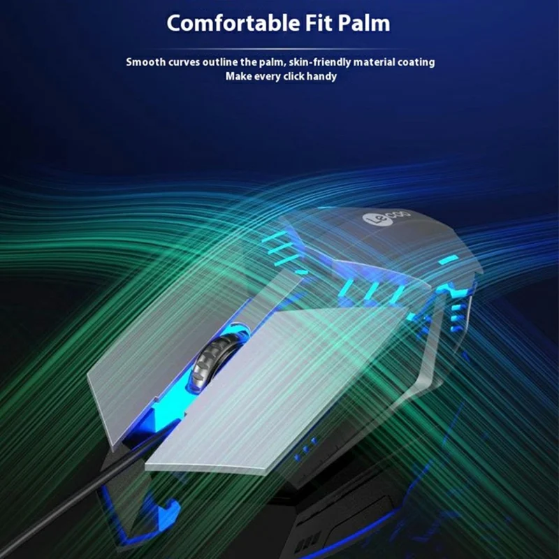 LENOVO LECOO CM107 Backlight USB Wired Gaming Mechanical Keyboard Mouse Set for Computer Laptop - White