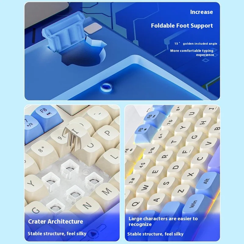 YINDIAO KM900 93 Keys USB Wired Backlit Gaming Keyboard Computer Mouse Keyboard Set - Purple