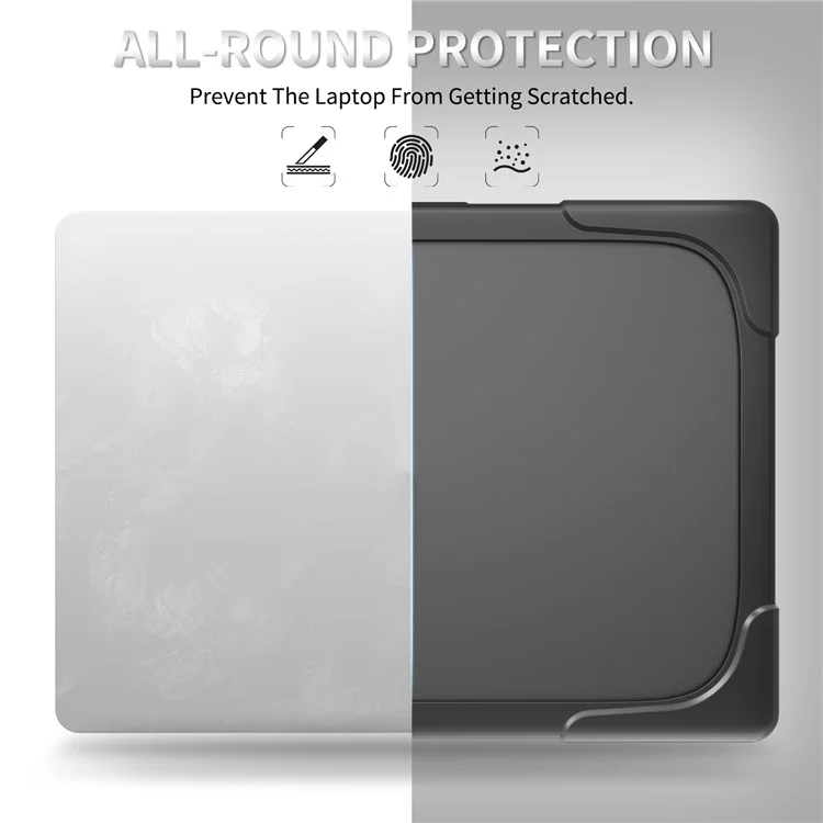 For Microsoft Surface Laptop 7 13.8-inch Laptop Case Stand Design Notebook TPU PC Cover - Black