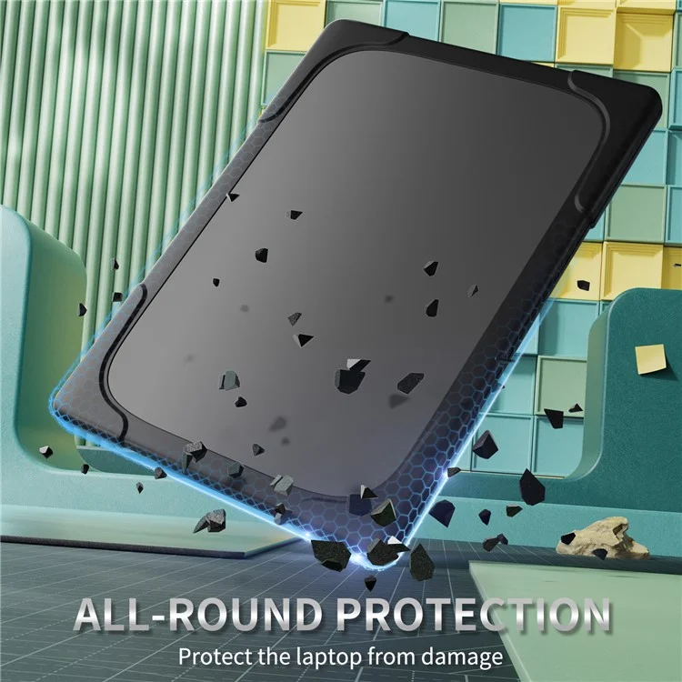 For Microsoft Surface Laptop 7 13.8-inch Laptop Case Stand Design Notebook TPU PC Cover - Black