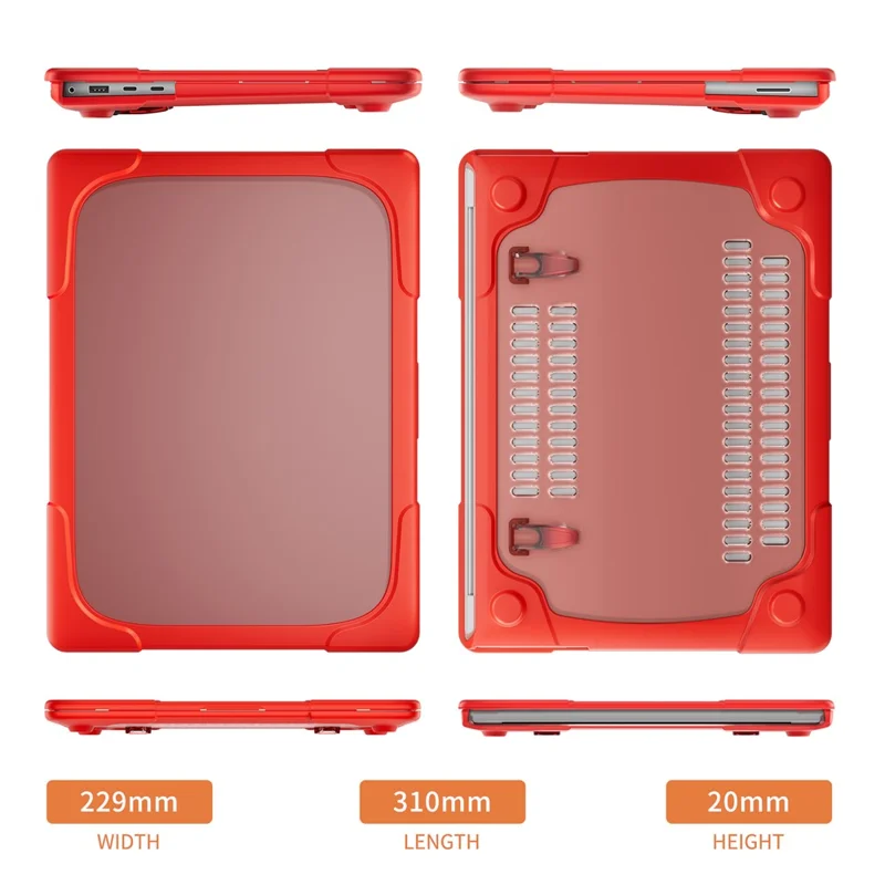 For Microsoft Surface Laptop 7 13.8-inch Laptop Case Stand Design Notebook TPU PC Cover - Red