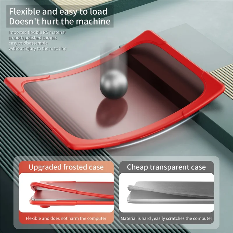 For Microsoft Surface Laptop 7 13.8-inch Laptop Case Stand Design Notebook TPU PC Cover - Red