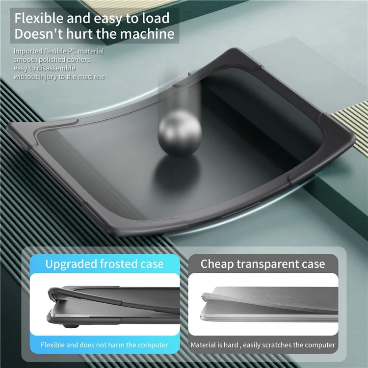For Microsoft Surface Laptop 7 13.8-inch Laptop Case Stand Design Notebook TPU PC Cover - Grey