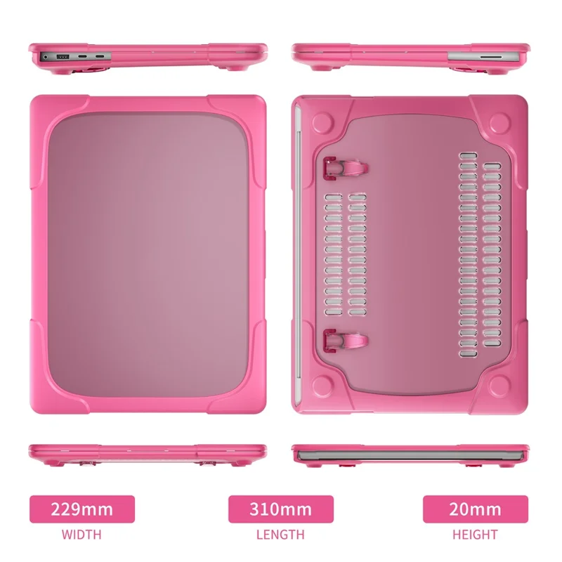 For Microsoft Surface Laptop 7 13.8-inch Laptop Case Stand Design Notebook TPU PC Cover - Rose