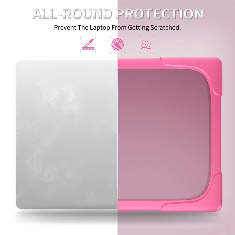 For Microsoft Surface Laptop 7 13.8-inch Laptop Case Stand Design Notebook TPU PC Cover - Rose