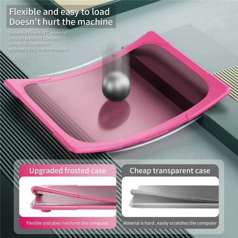 For Microsoft Surface Laptop 7 13.8-inch Laptop Case Stand Design Notebook TPU PC Cover - Rose