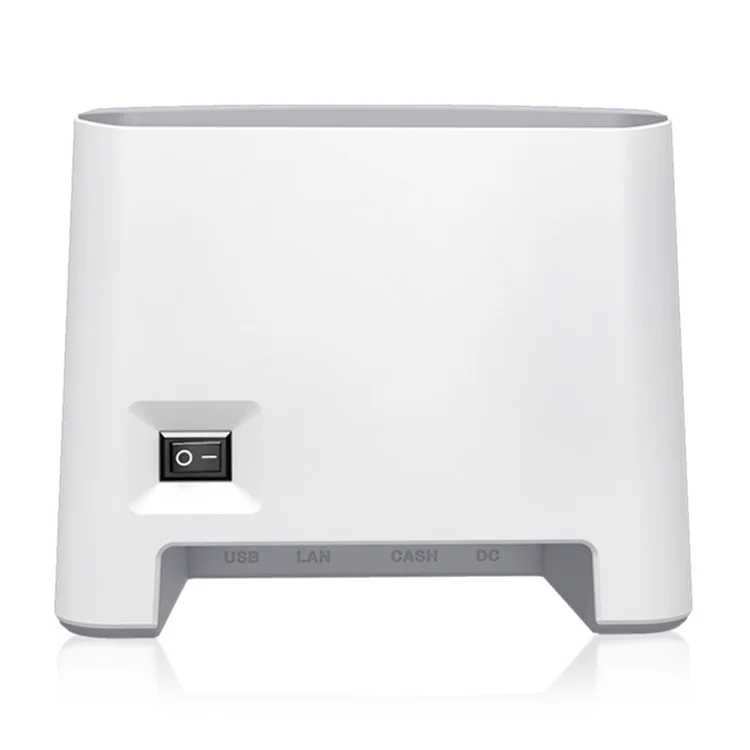 ZJ-8370 80mm Direct Thermal Receipt Printer USB LAN Bluetooth-compatible POS Printer with Auto Cutter - White + Grey / US Plug
