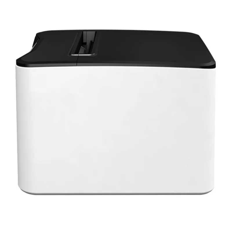 ZJ-8370 80mm Thermal Receipt Printer Auto Cutter USB LAN WiFi Kitchen POS Printer - White + Black / US Plug