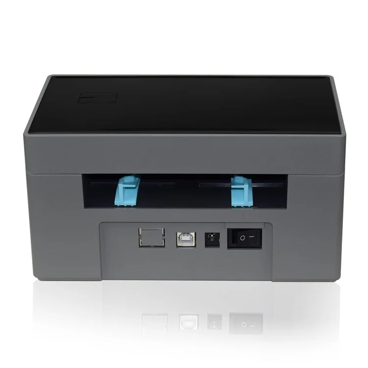 Принтер этикеток ZJ-9220 4 дюйма с термопечатью, USB, Bluetooth, для электронных посылок - Серый + Черный / Вилка ЕС