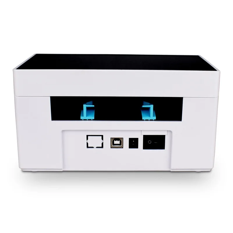 ZJ-9220 4 inch Thermal Label Printer USB Bluetooth-compatible Electronic Shipping Package Printer - White + Black / US Plug