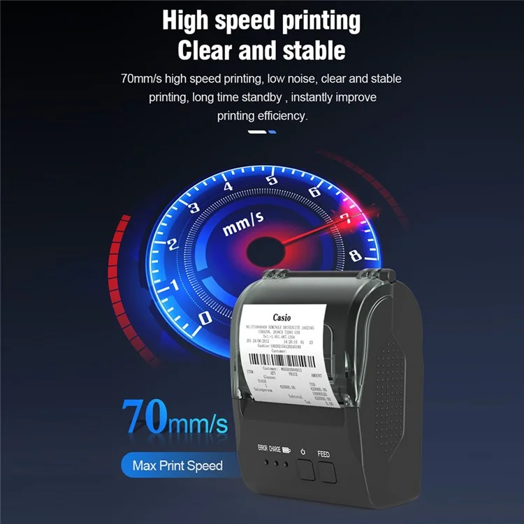 Портативный принтер ZJ-5810 58 мм с термопечатью, USB, Bluetooth
