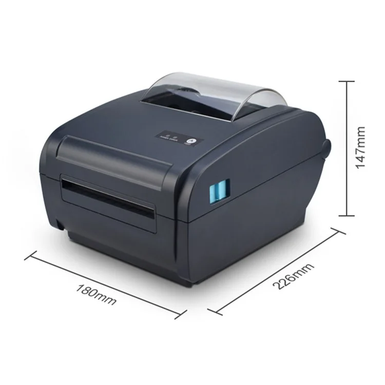 ZJ-9210 110mm Thermoetikettendrucker tragbarer Mini-Etikettendrucker USB + Bluetooth-Schnittstelle - Schwarz / US-Stecker
