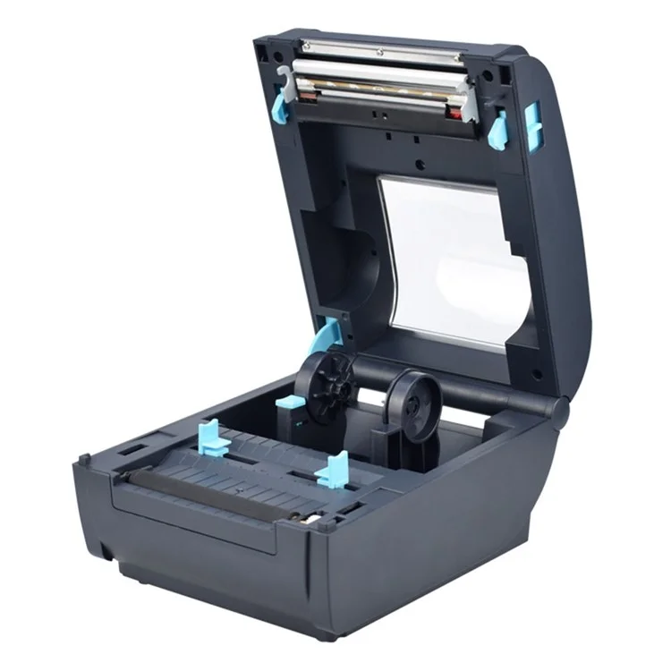 ZJ-9210 110mm Thermoetikettendrucker tragbarer Mini-Etikettendrucker USB + Bluetooth-Schnittstelle - Schwarz / US-Stecker