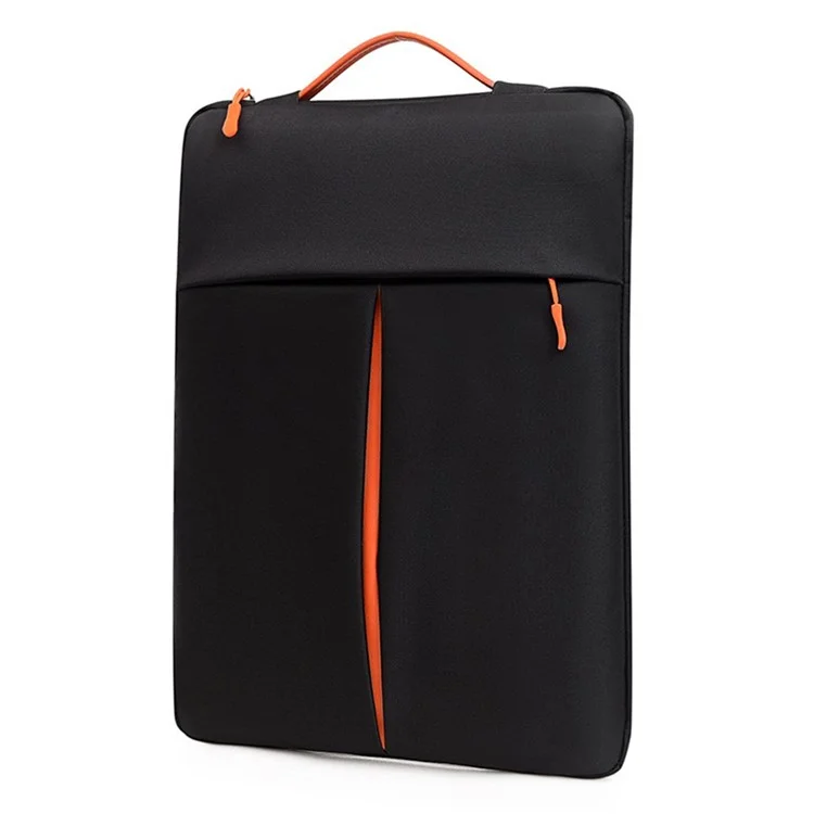 Borsa per laptop da 11-12 pollici, custodia protettiva verticale in nylon resistente all'acqua con tasca con cerniera 31 x 21 x 3 CM - Nero