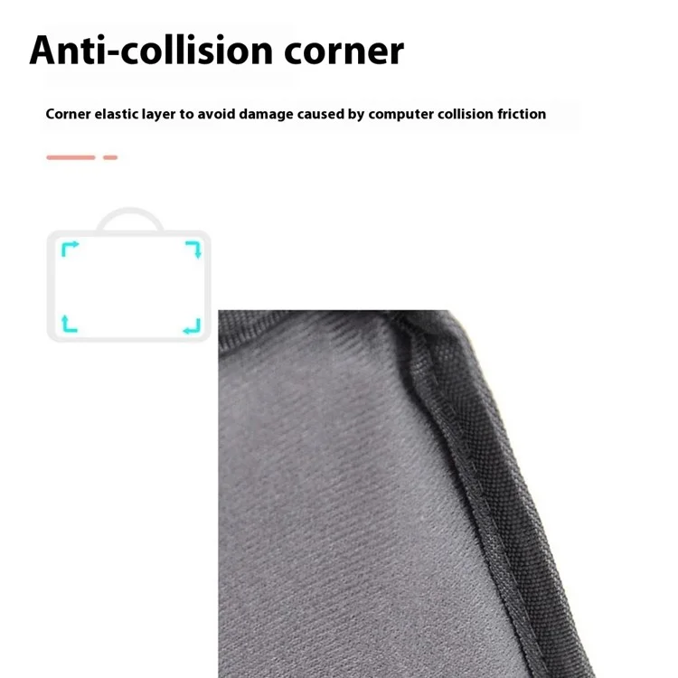 Borsa per laptop da 11-12 pollici, custodia protettiva verticale in nylon resistente all'acqua con tasca con cerniera 31 x 21 x 3 CM - Nero