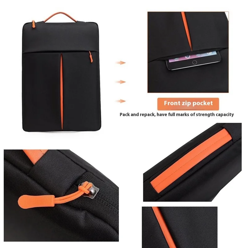 For 11-12 Inch Laptop Bag Vertical Water Resistant Nylon Protective Case With Zipper Pocket 31 x 21 x 3CM - Blue