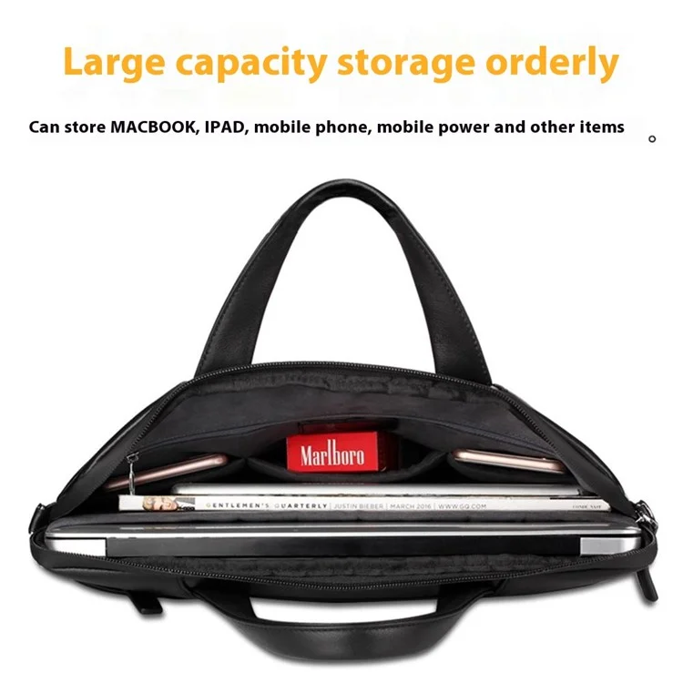 QIALINO Custodia per Laptop da 13 Pollici in Vera Pelle di Mucca per Notebook